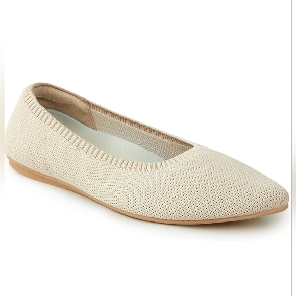 Arromic Women's NIB Nude Pointy Toe Ballet Slip On Flexible Flat Shoes Size 6.5 - Picture 9 of 12